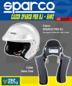 PACK CASCO SPARCO RJ (SNELL SA2020) + COLLAR HANS