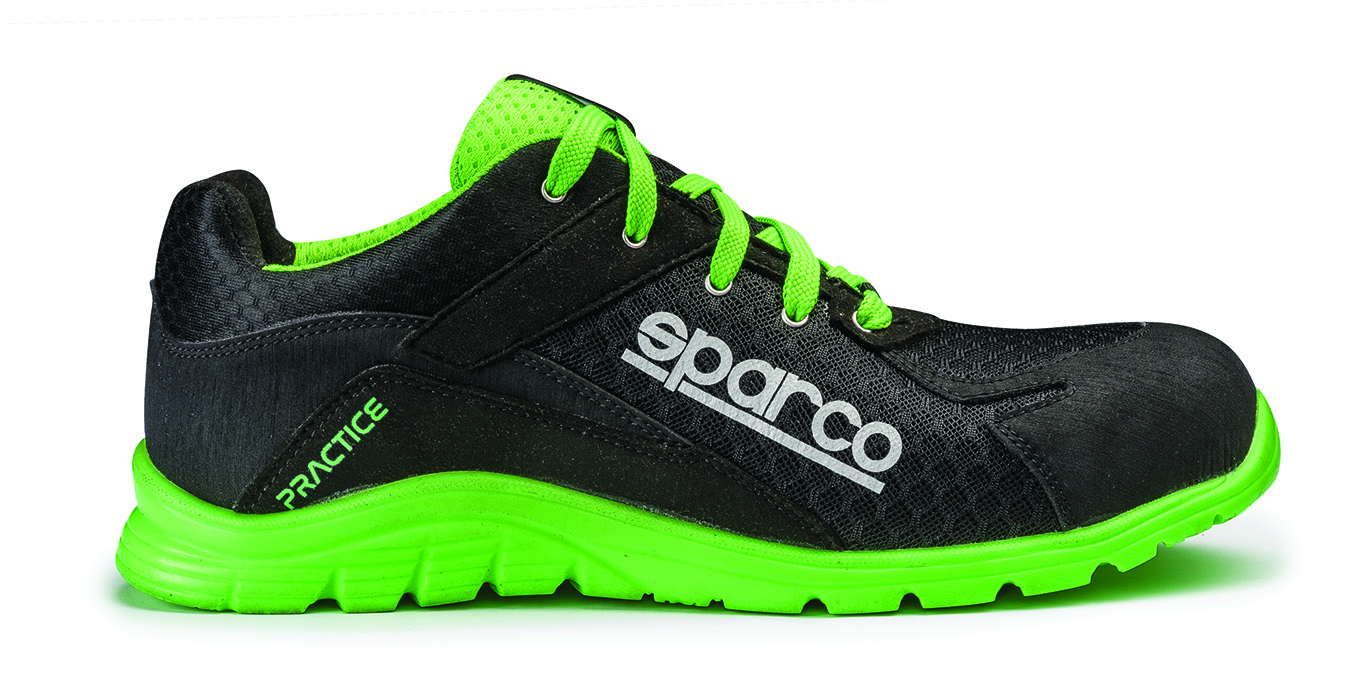 Zapatillas de Seguridad SPARCO Practice S1P - Negro y fucsia