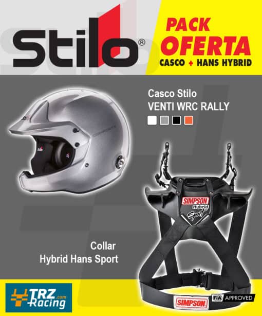PACK CASCO STILO WRC DES + HYBRID HANS "SPORT"