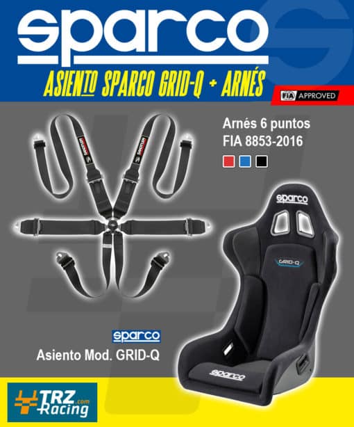 PACK SPARCO GRID-Q QRT + ARNES SANDTLER 6 PUNTOS
