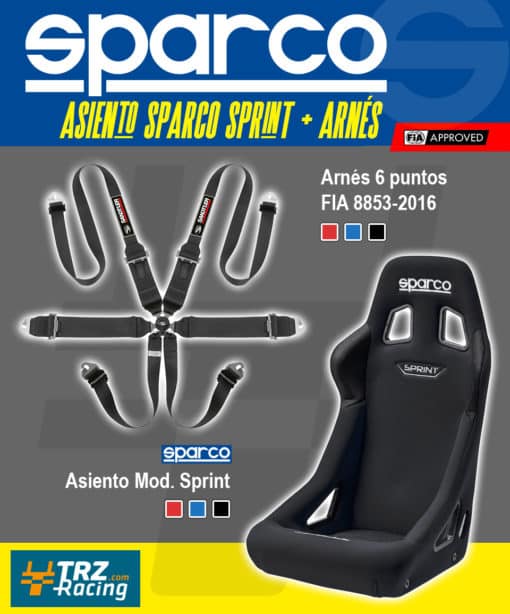 PACK SPARCO SPRINT + ARNES SANDTLER 6 PUNTOS